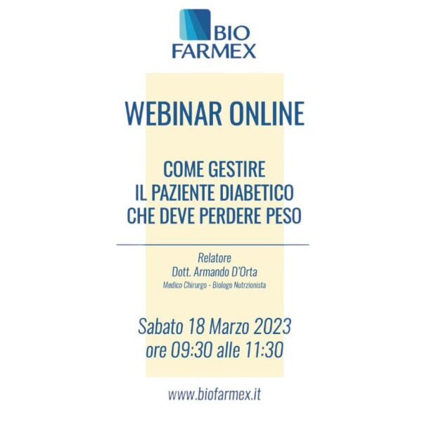 Webinar Online: Come Gestire Il Paziente Diabetico Che Deve Perdere ...